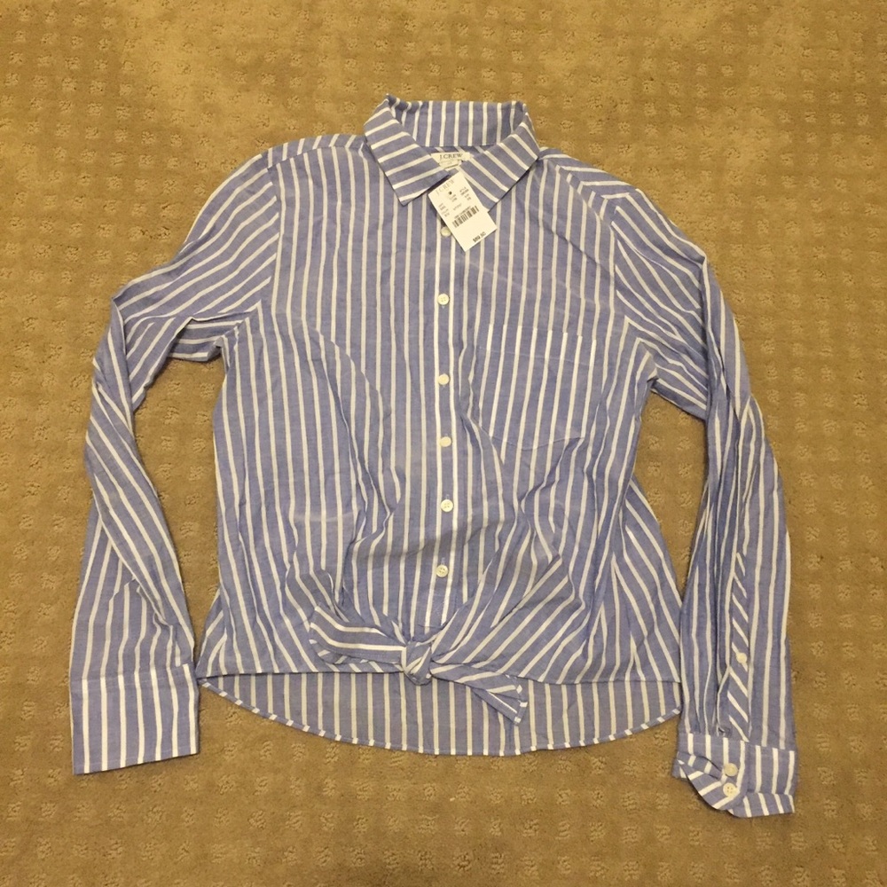 New J. Crew Button Up and Tie Collared Shirt - XS